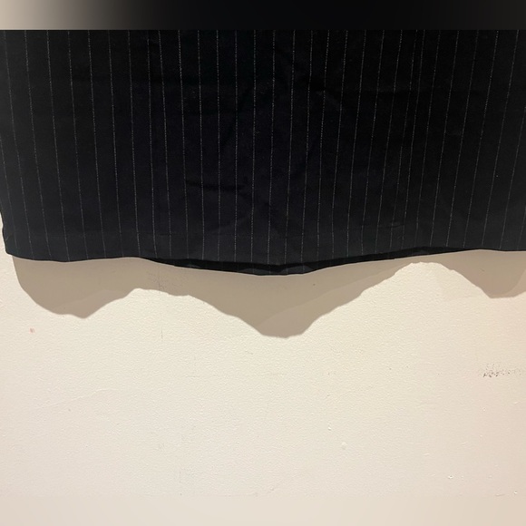 Dark Navy Blue Pinstripe Sleeveless Round-neck Mini Dress NWT - Picture 7 of 12